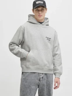 Jack & Jones Pullover & Sweatshirts*JORNORREBRO TYPO BACK SWEAT HOOD SN White Melange