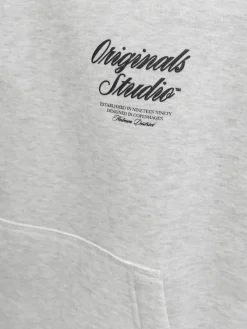 Jack & Jones Pullover & Sweatshirts*JORNORREBRO TYPO BACK SWEAT HOOD SN White Melange