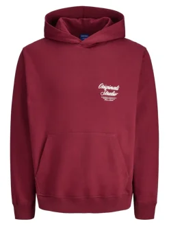 Jack & Jones Pullover & Sweatshirts*JORNORREBRO TYPO BACK SWEAT HOOD SN tibetan red