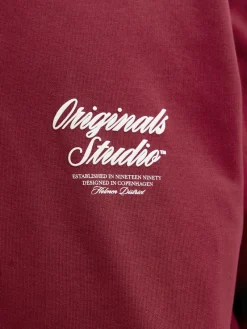 Jack & Jones Pullover & Sweatshirts*JORNORREBRO TYPO BACK SWEAT HOOD SN tibetan red