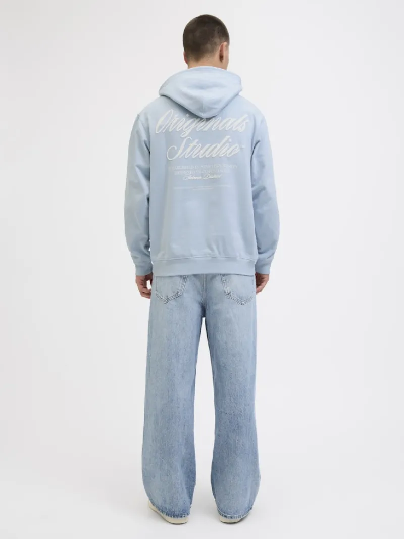 Jack & Jones Pullover & Sweatshirts*JORNORREBRO TYPO BACK SWEAT HOOD SN skyway