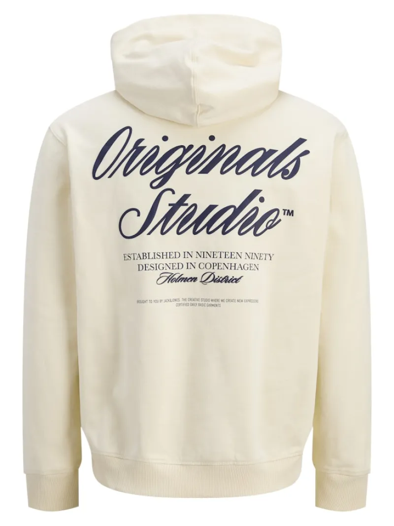 Jack & Jones Pullover & Sweatshirts*JORNORREBRO TYPO BACK SWEAT HOOD SN antique white