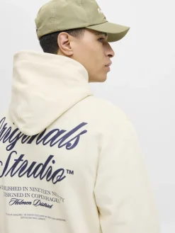 Jack & Jones Pullover & Sweatshirts*JORNORREBRO TYPO BACK SWEAT HOOD SN antique white