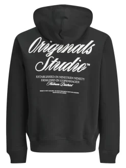 Jack & Jones Pullover & Sweatshirts*JORNORREBRO TYPO BACK SWEAT HOOD SN Black