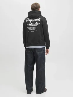 Jack & Jones Pullover & Sweatshirts*JORNORREBRO TYPO BACK SWEAT HOOD SN Black