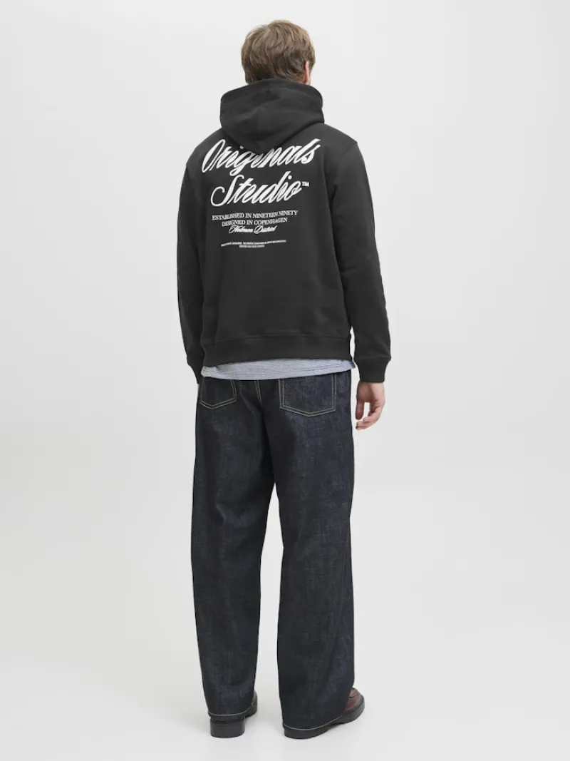 Jack & Jones Pullover & Sweatshirts*JORNORREBRO TYPO BACK SWEAT HOOD SN Black