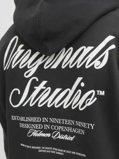 Jack & Jones Pullover & Sweatshirts*JORNORREBRO TYPO BACK SWEAT HOOD SN Black