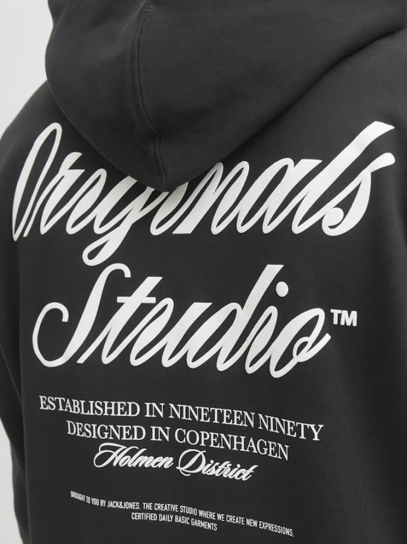 Jack & Jones Pullover & Sweatshirts*JORNORREBRO TYPO BACK SWEAT HOOD SN Black