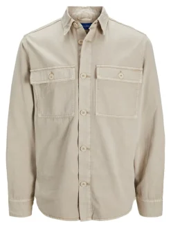 Jack & Jones Hemden*JORPHLAKE OVERDYED SHIRT LS Peyote