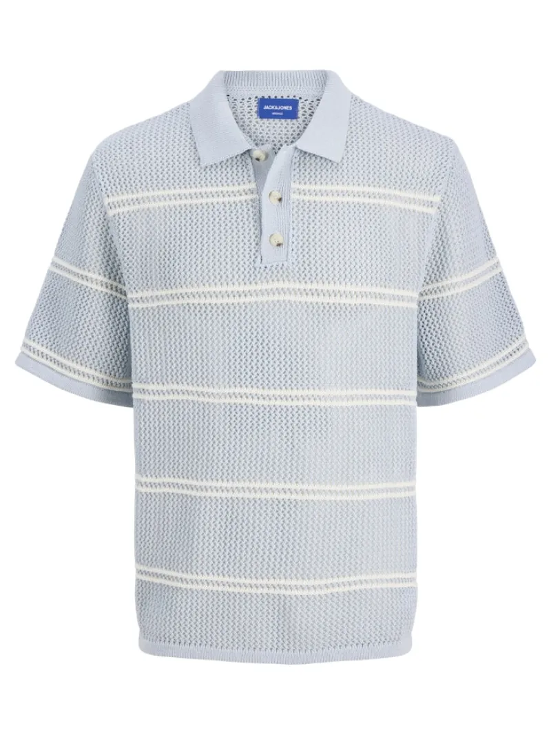 Jack & Jones Shirts*JORSUMMER KNIT SS POLO STYD SS25 skyway