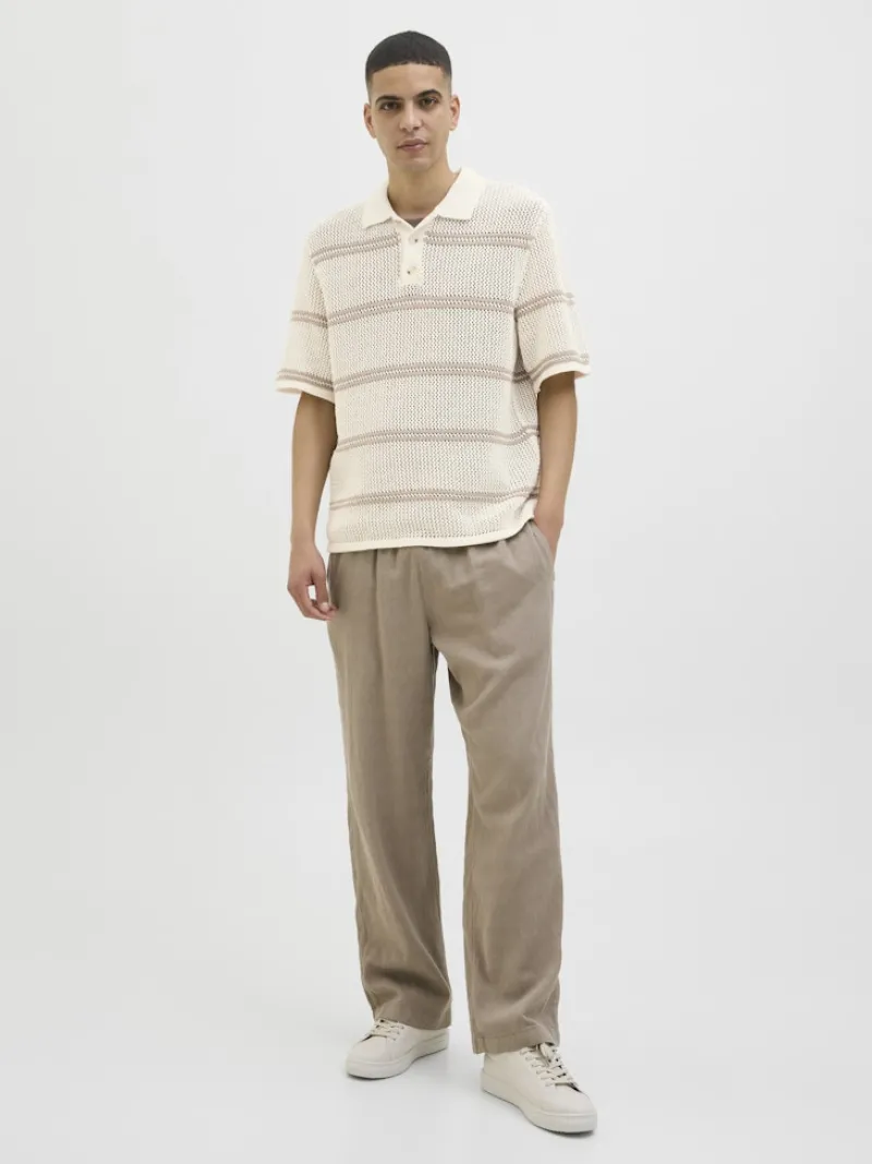 Jack & Jones Shirts*JORSUMMER KNIT SS POLO STYD SS25 sea salt