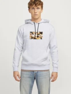 Jack & Jones Pullover & Sweatshirts*JORVESTERBRO NEWTON BOXFRONT SWEAT BF LN White Melange