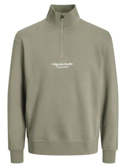 Jack & Jones Pullover & Sweatshirts*JORVESTERBRO SWEAT QUARTER ZIP HN NOOS Silver Sage