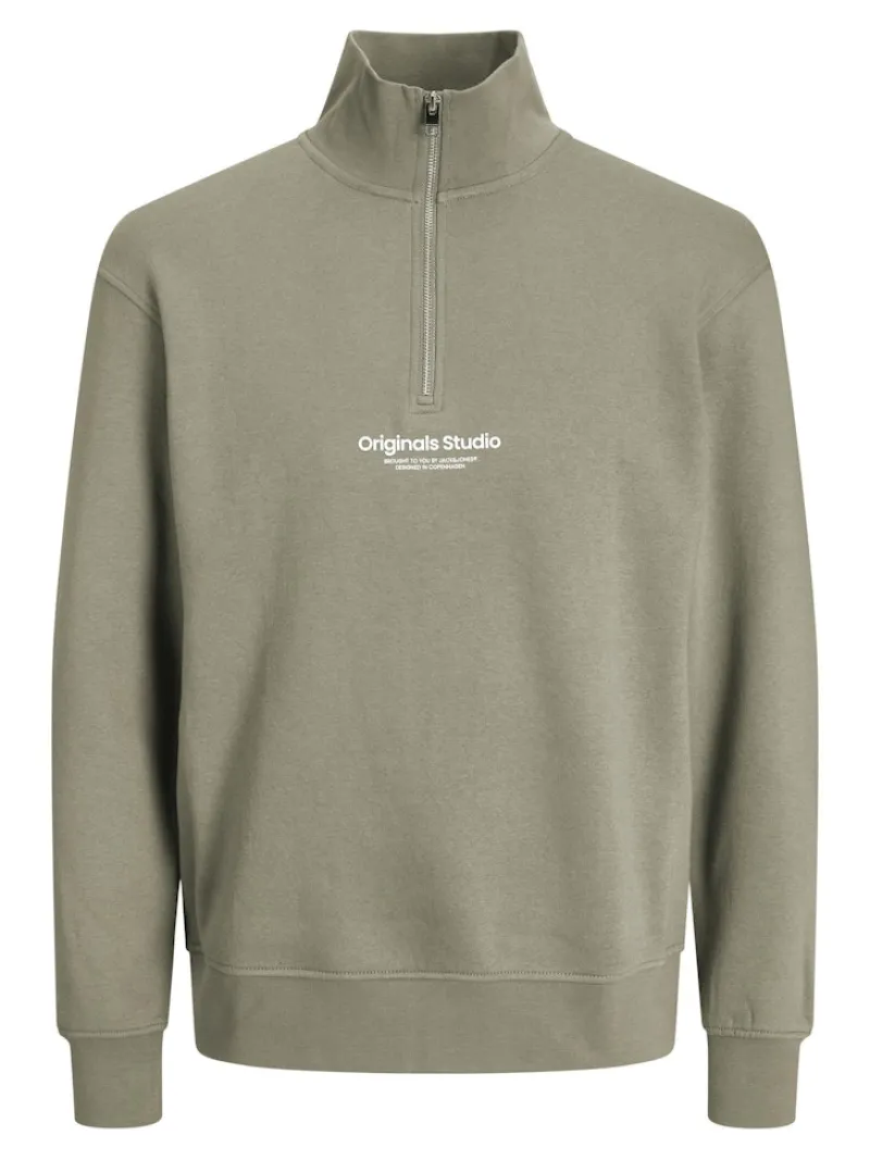 Jack & Jones Pullover & Sweatshirts*JORVESTERBRO SWEAT QUARTER ZIP HN NOOS Silver Sage