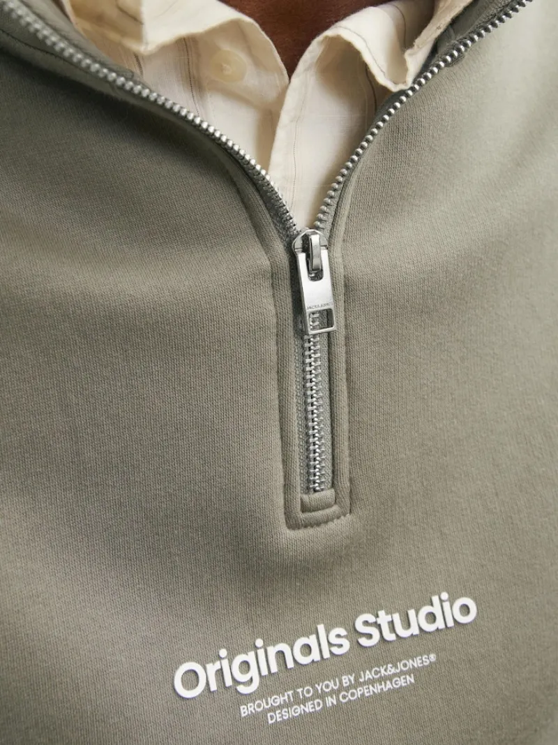 Jack & Jones Pullover & Sweatshirts*JORVESTERBRO SWEAT QUARTER ZIP HN NOOS Silver Sage