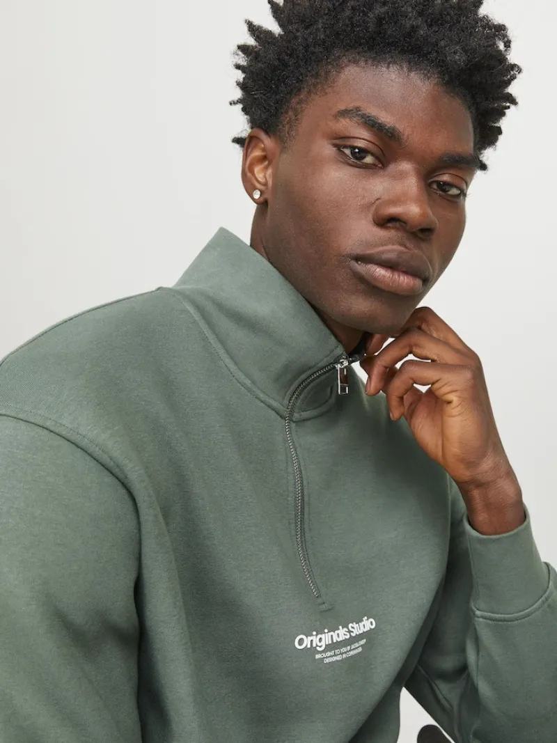 Jack & Jones Pullover & Sweatshirts*JORVESTERBRO SWEAT QUARTER ZIP HN NOOS Laurel Wreath