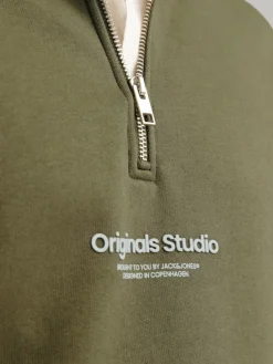 Jack & Jones Pullover & Sweatshirts*JORVESTERBRO SWEAT QUARTER ZIP HN NOOS Kalamata