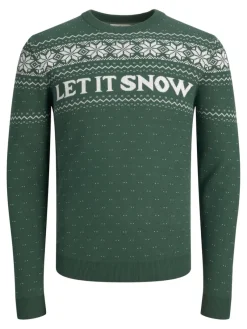 Jack & Jones Pullover & Sweatshirts*JORXMAS KNIT CREW NECK trekking green