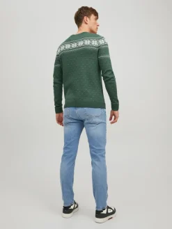 Jack & Jones Pullover & Sweatshirts*JORXMAS KNIT CREW NECK trekking green