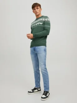 Jack & Jones Pullover & Sweatshirts*JORXMAS KNIT CREW NECK trekking green