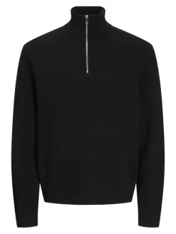 Jack & Jones Pullover & Sweatshirts*JPRBLAMILANO STITCH KNIT HALF ZIP SN Black