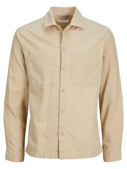 Jack & Jones Hemden*JPRPETE SPRING OVERSHIRT L/S SN sand