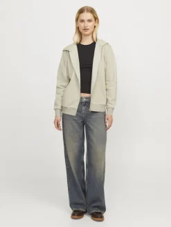 JJXX Pullover & Sweatshirts*JXABBIE RLX LS EVERY ZIP HOOD SWT NOOS moonbeam