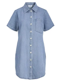 JJXX Kleider*JXAMARA SS DENIM DRESS DNM SN Light Blue Denim