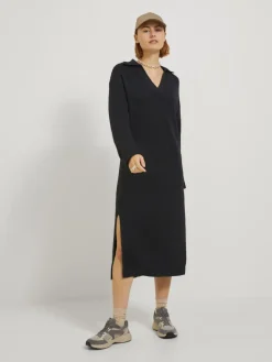 JJXX Kleider*JXARIELLA POLO NECK DRESS KNIT Black