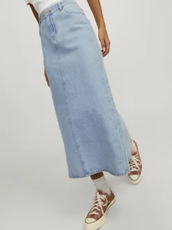 JJXX Röcke*JXAURA LONG MW DENIM SKIRT DNM Light Blue Denim