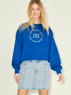 JJXX Pullover & Sweatshirts*JXBEATRICE LOOSE LS SWEAT SWT NOOS blue iolite