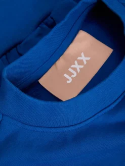 JJXX Pullover & Sweatshirts*JXBELLA LS RELAXED VINT SWEAT SN Blue Iolite-BRIGHT WHITE PRINT