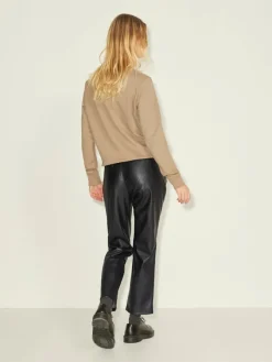 JJXX Hosen*JXCATIE FAUX LEATHER PANTS NOOS Black