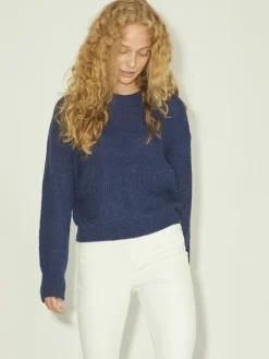 JJXX Pullover & Sweatshirts*JXEMBER FLUFFY CREW NECK KNIT Navy Blazer