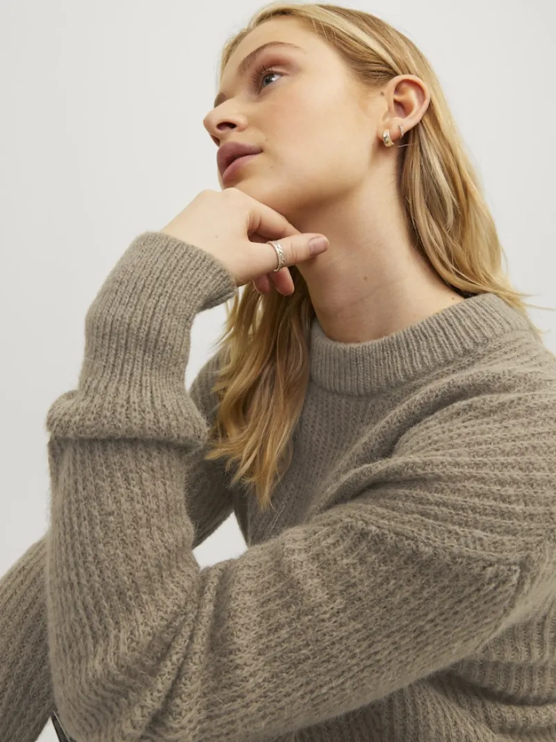 JJXX Pullover & Sweatshirts*JXEMBER FLUFFY CREW NECK KNIT Brindle