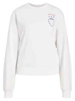 JJXX Pullover & Sweatshirts*JXENYA RLX SHORT LS CREW SWT Bright White