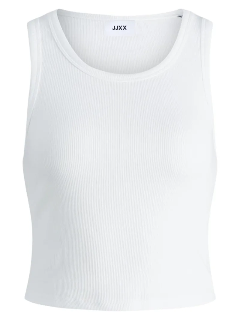 JJXX Shirts*JXFALLON STR SL RIB TOP JRS NOOS Bright White