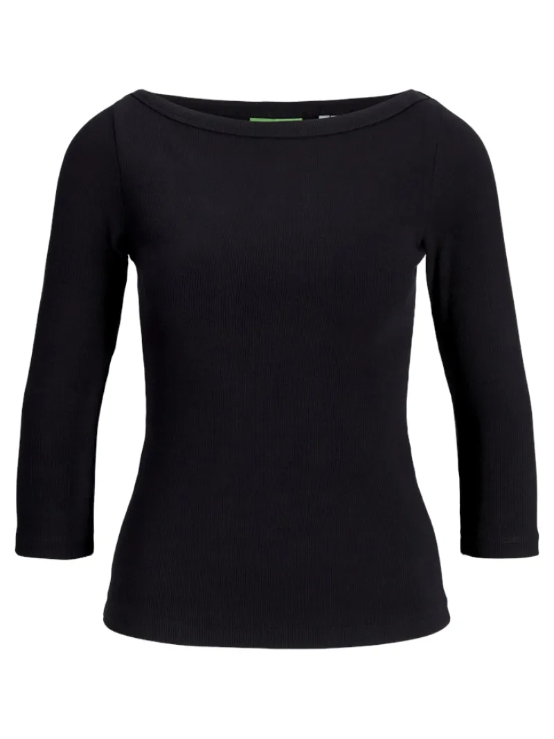 JJXX Shirts*JXFIFI STR 3/4 BOATNECK TOP JRS NOOS Black