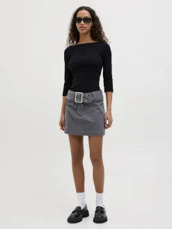 JJXX Shirts*JXFIFI STR 3/4 BOATNECK TOP JRS NOOS Black