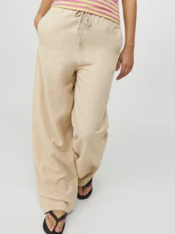 JJXX Hosen*JXFLORA LINEN BLEND MW PANT WVN SN Cement