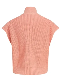 JJXX Pullover & Sweatshirts*JXFLORENCE TWIST HALF ZIP VEST KNIT SN coral haze