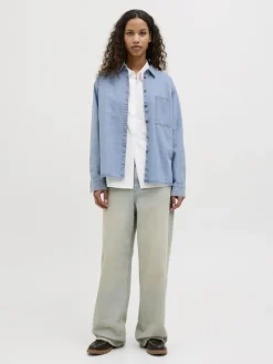 JJXX Blusen*JXJADE COMF LS SHIRT DNM Light Blue Denim