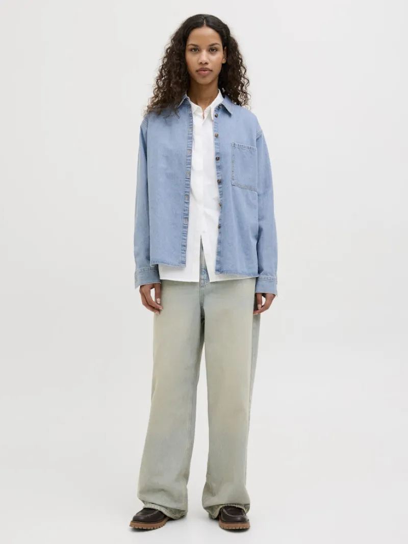 JJXX Blusen*JXJADE COMF LS SHIRT DNM Light Blue Denim