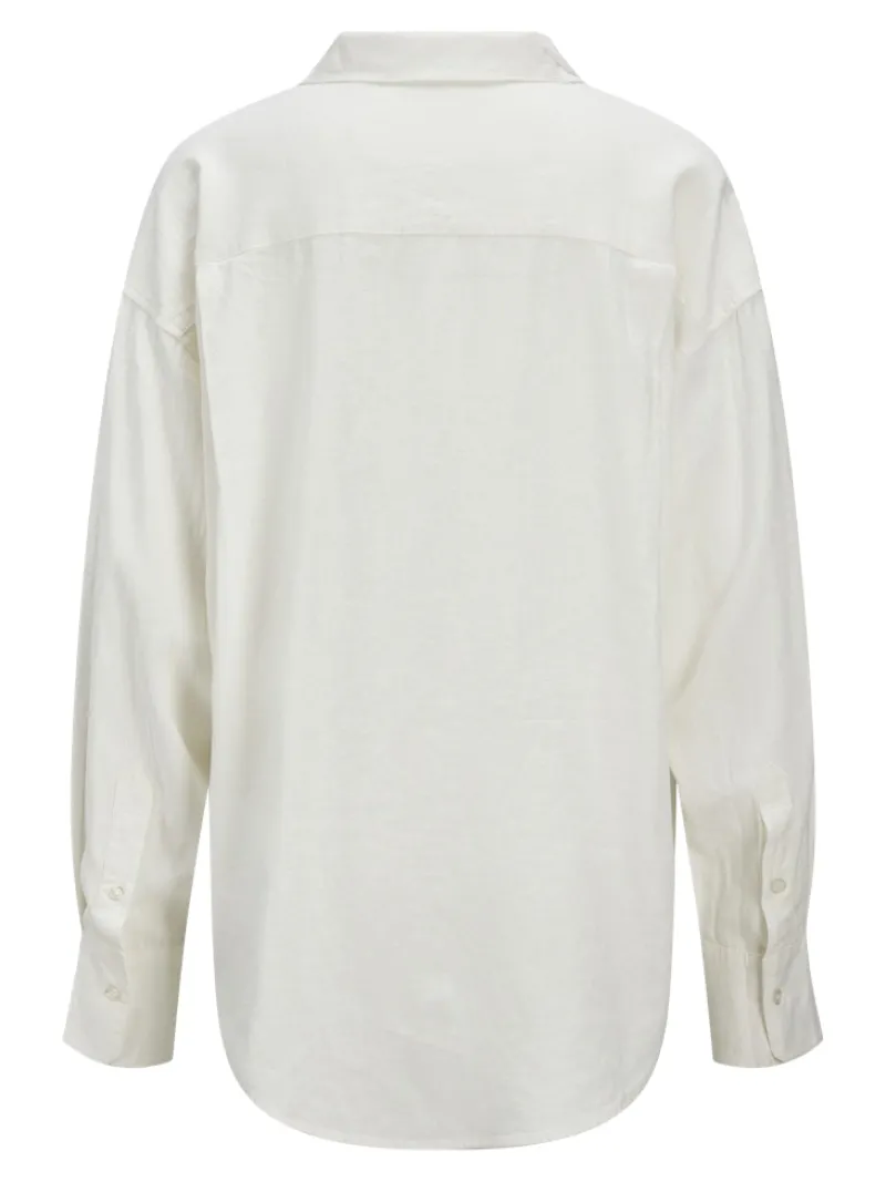 JJXX Blusen*JXJAMIE BREEZE SUMMER LS SHIRT WVN SN blanc de blanc