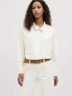 JJXX Jacken*JXJAMILA LS DENIM OVERSHIRT DNM white denim