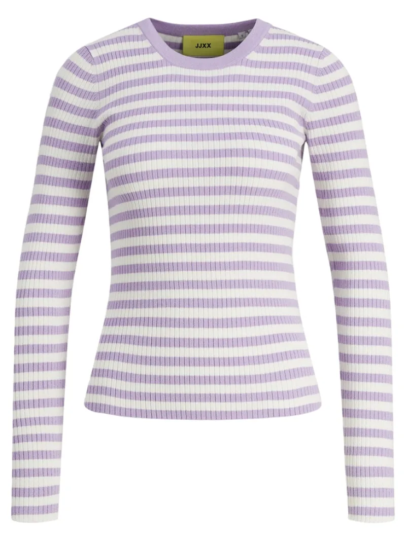 JJXX Pullover & Sweatshirts*JXJODI TIGHT STRIPE CREW NECK KNIT NOOS lilac breeze