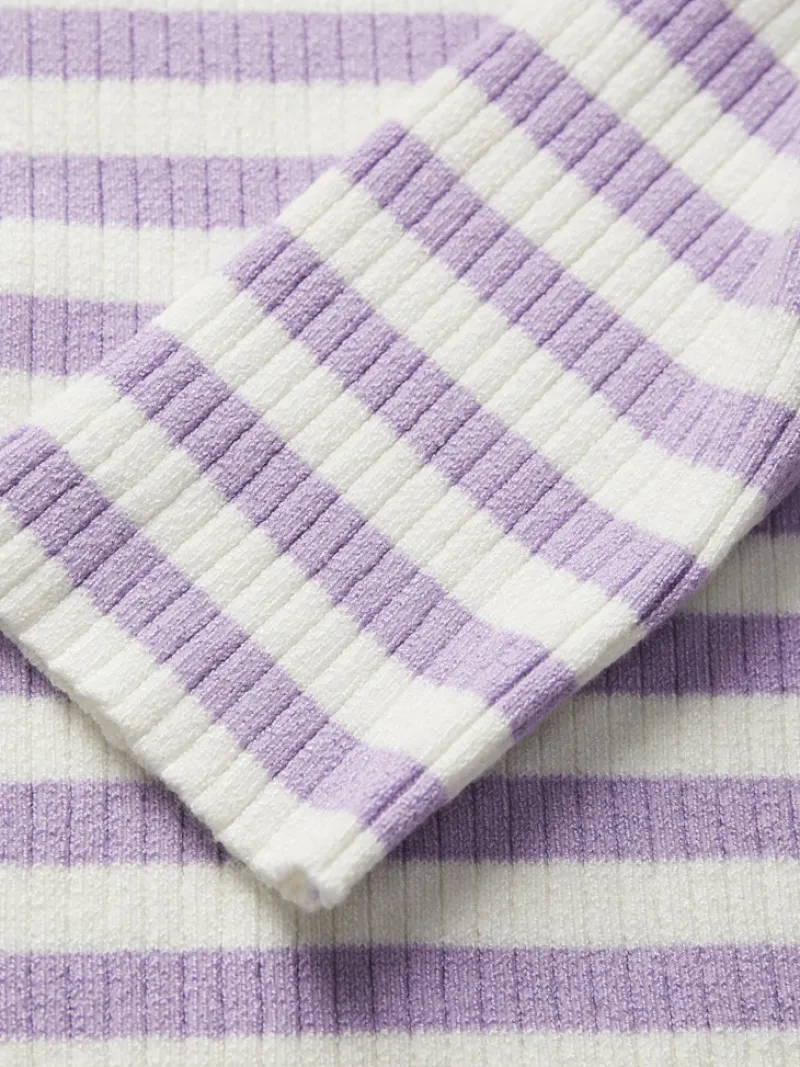 JJXX Pullover & Sweatshirts*JXJODI TIGHT STRIPE CREW NECK KNIT NOOS lilac breeze