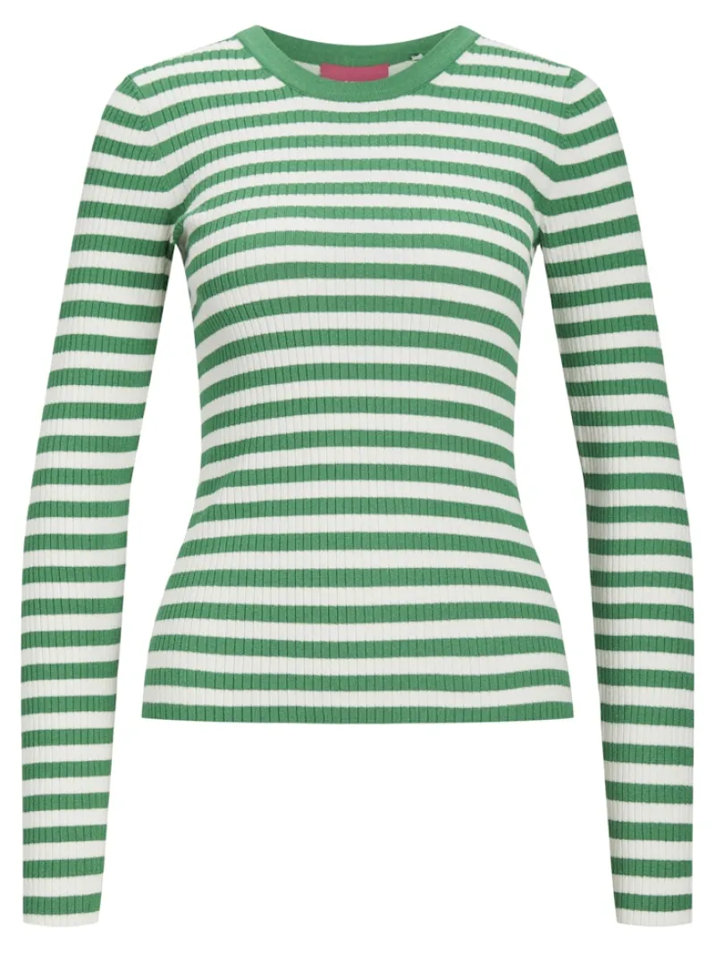 JJXX Pullover & Sweatshirts*JXJODI TIGHT STRIPE CREW NECK KNIT NOOS medium green