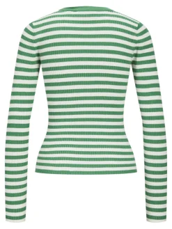JJXX Pullover & Sweatshirts*JXJODI TIGHT STRIPE CREW NECK KNIT NOOS medium green