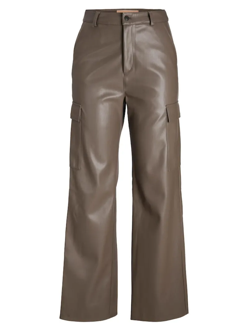 JJXX Hosen*JXKENYA FAUX LEATHER CARGO PANTS Morel
